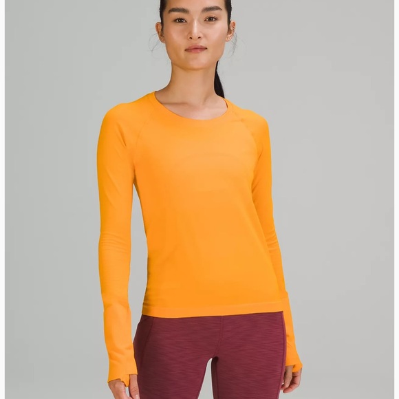 lululemon athletica Tops - Lululemon Swiftly Long Sleeve Size 8 Clementine NWT